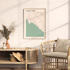 cinque terre italy map poster - image 3
