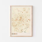 harare, zimbabwe map poster - image 1