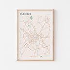 olomouc czechia map poster - image 1