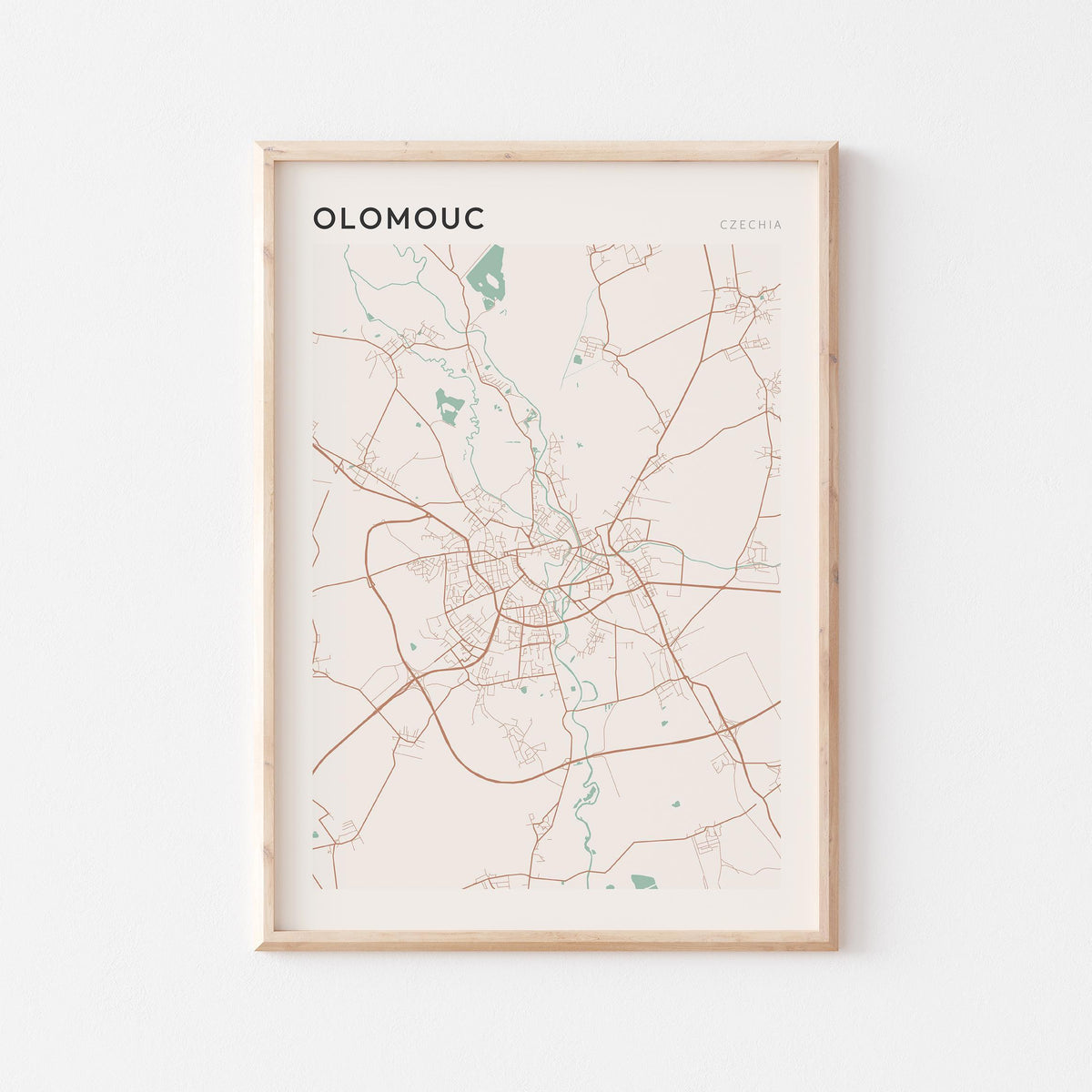 olomouc czechia map poster - image 1