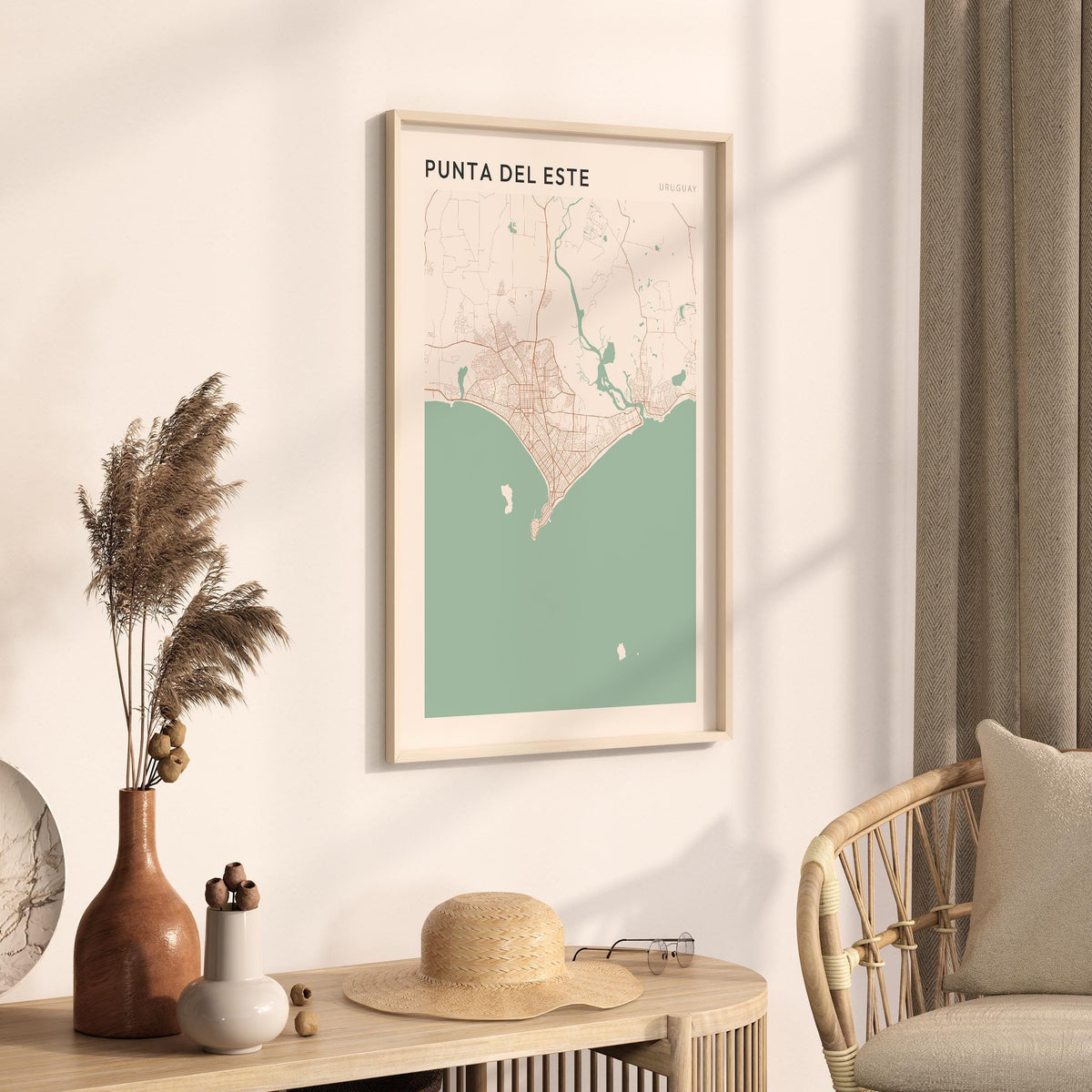 punta del este, uruguay map poster - image 2