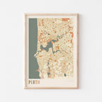 perth, australia map poster - image 1