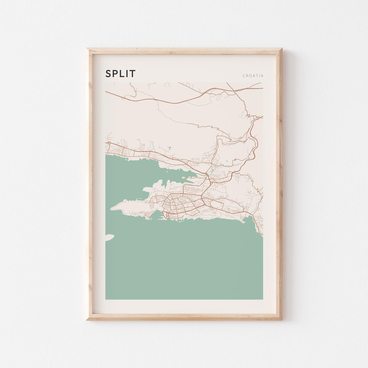split croatia map poster - image 1
