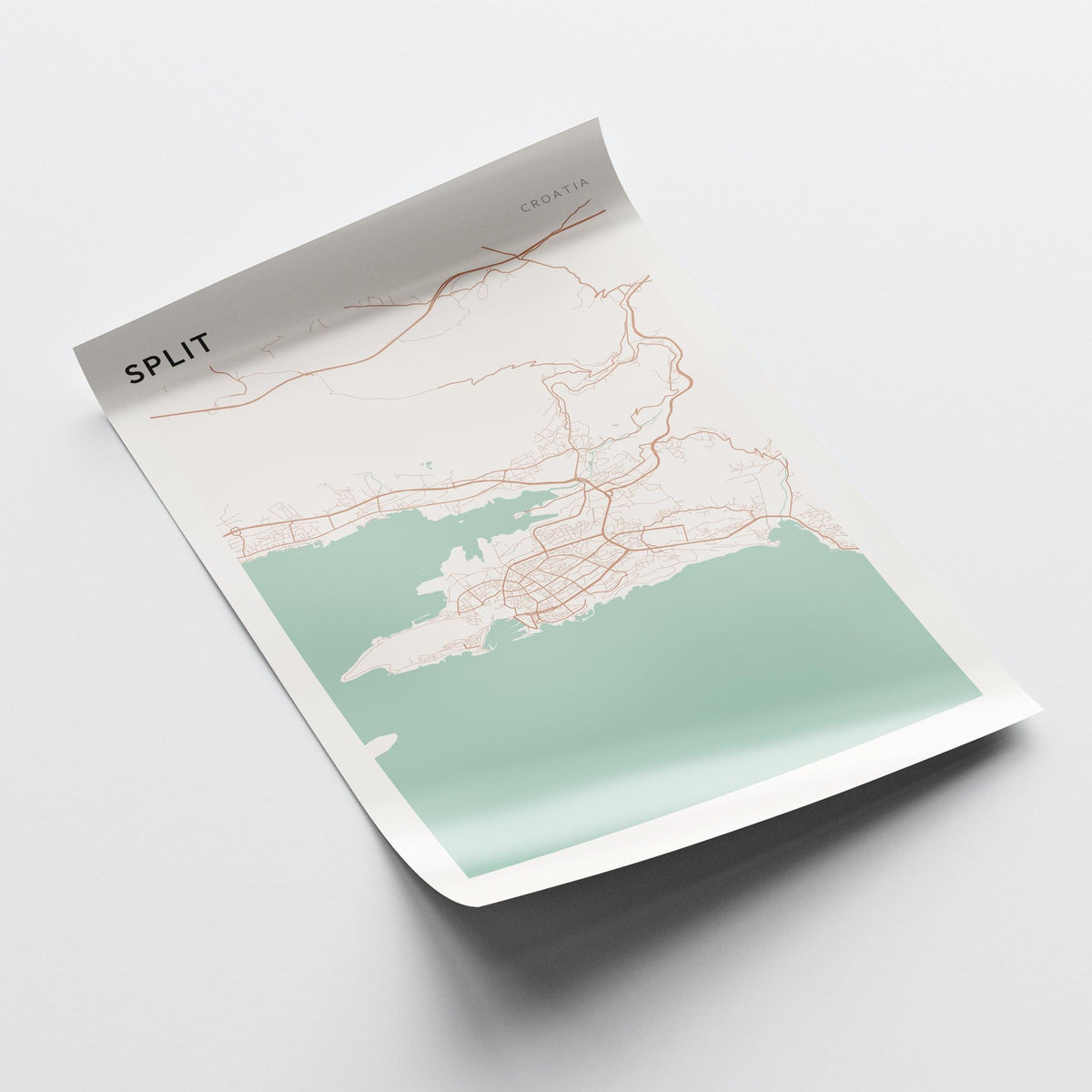 split croatia map poster - image 2