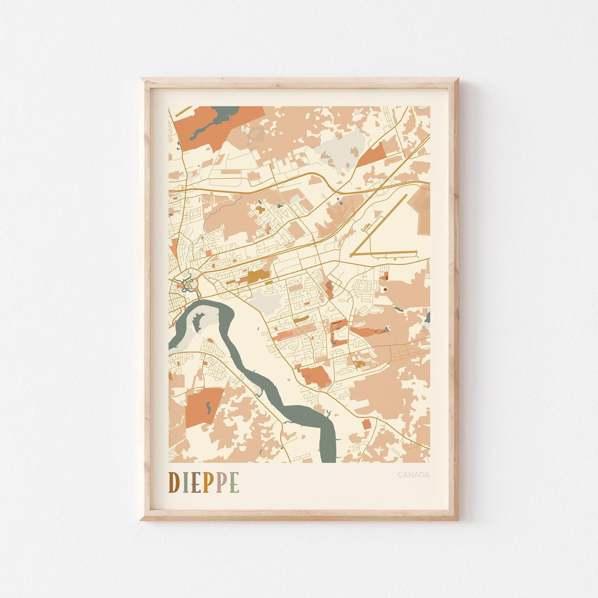dieppe, new brunswick map poster - image 1