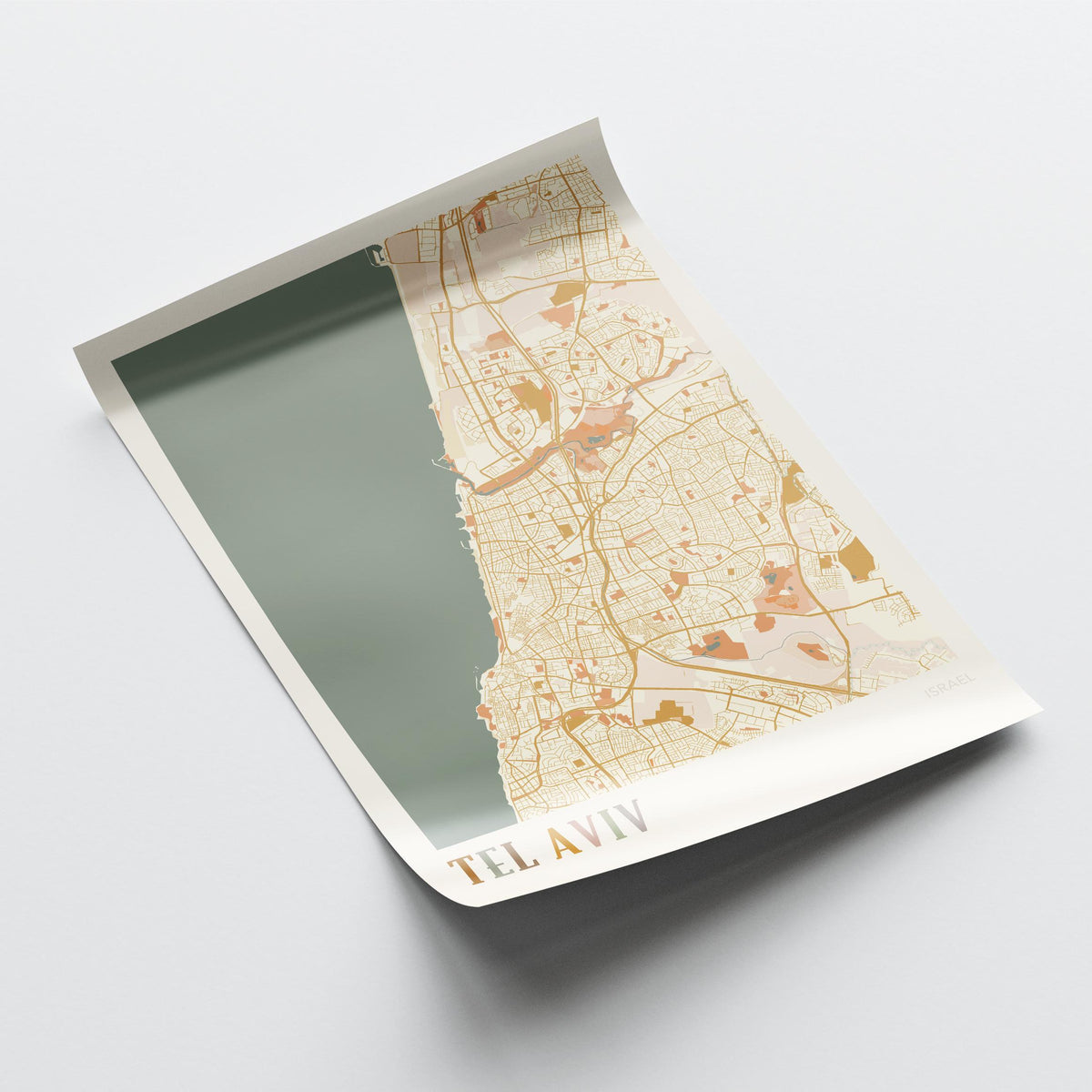 tel aviv, israel map poster - image 4