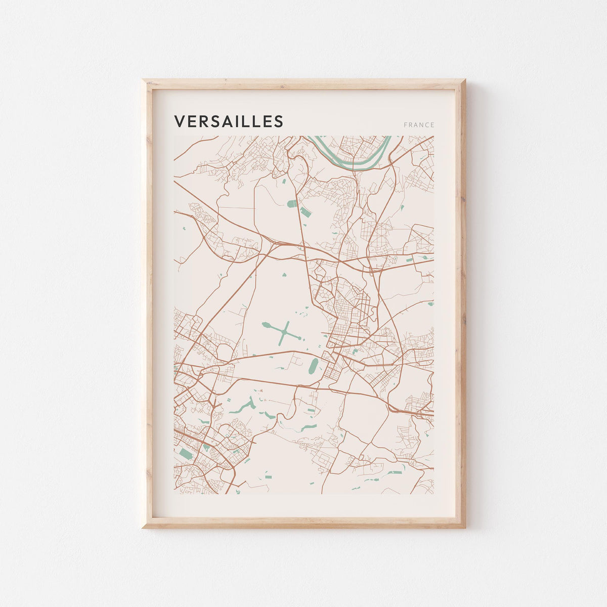 versailles france map poster - image 1