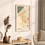 sapporo, japan map poster - image 2