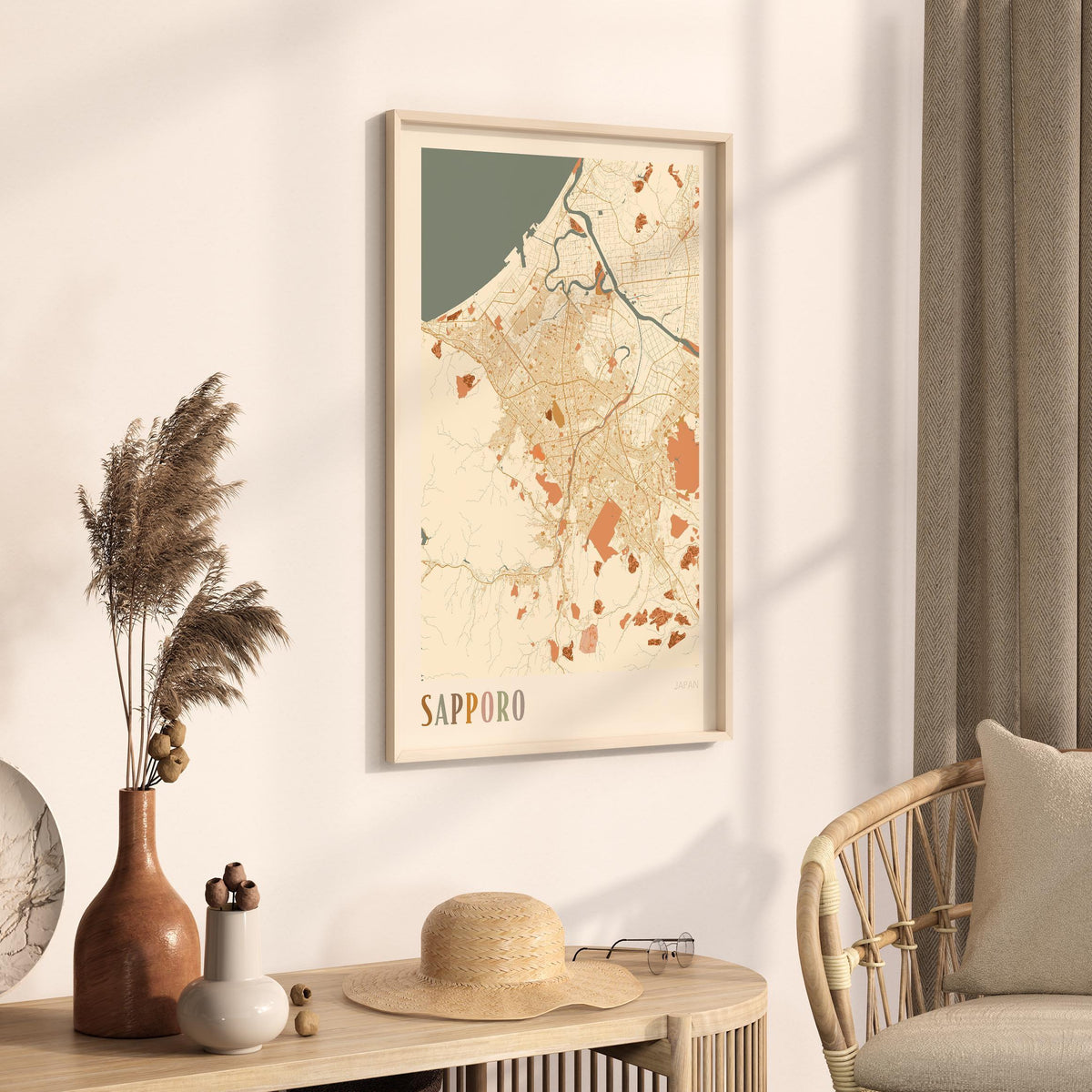 sapporo, japan map poster - image 2
