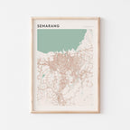 semarang, indonesia map poster - image 1