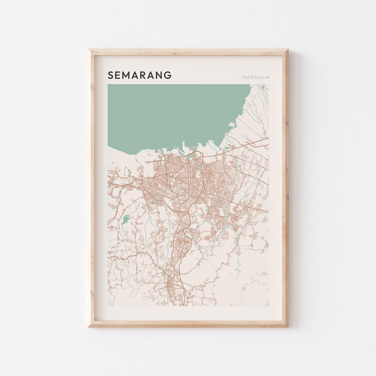 semarang, indonesia map poster - image 1