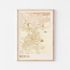 nicosia, cyprus map poster - image 1