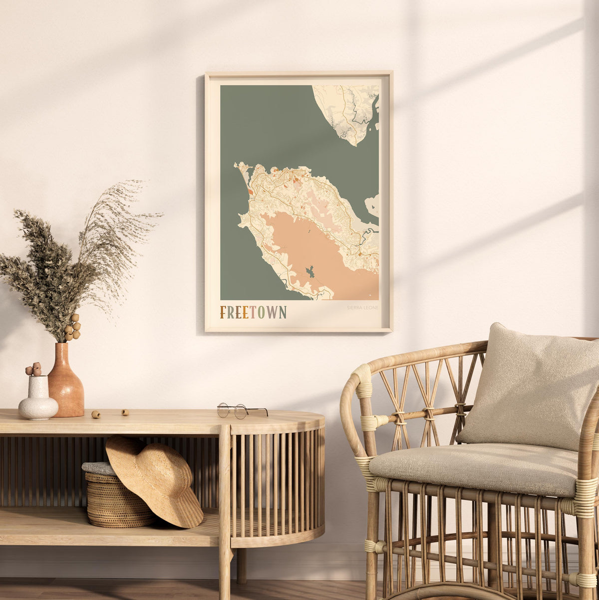 freetown, sierra leone map poster - image 3