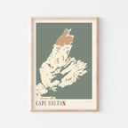 cape breton, nova scotia map poster - image 1