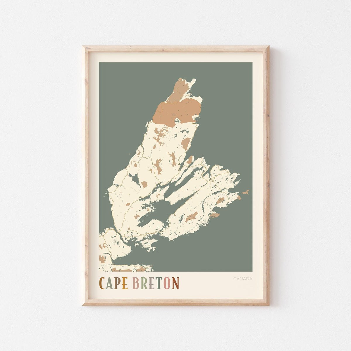 cape breton, nova scotia map poster - image 1