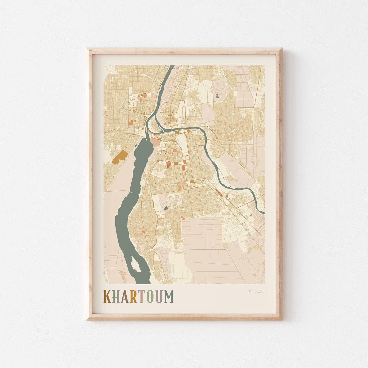 khartoum, sudan map poster - image 1