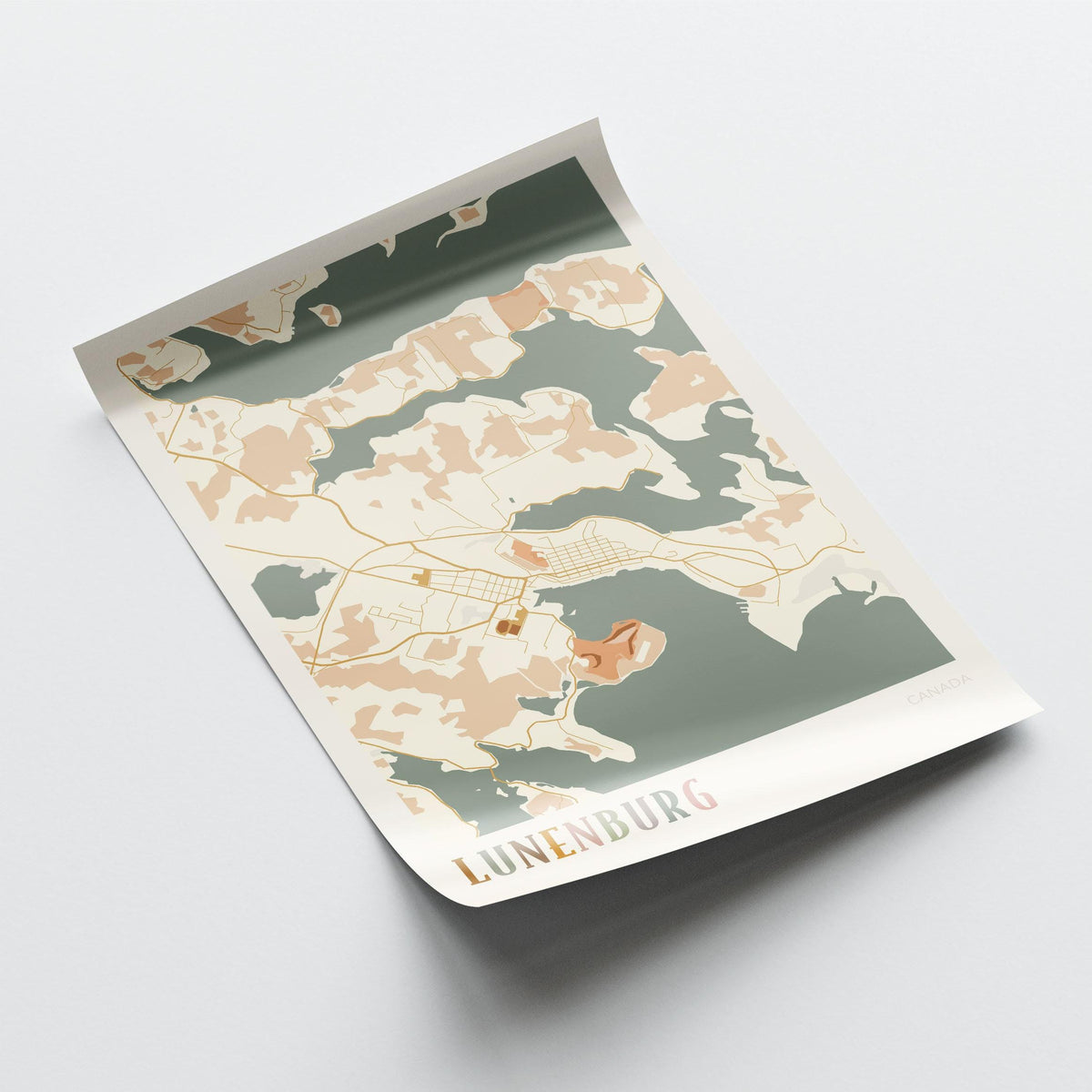 lunenburg, nova scotia map poster - image 3