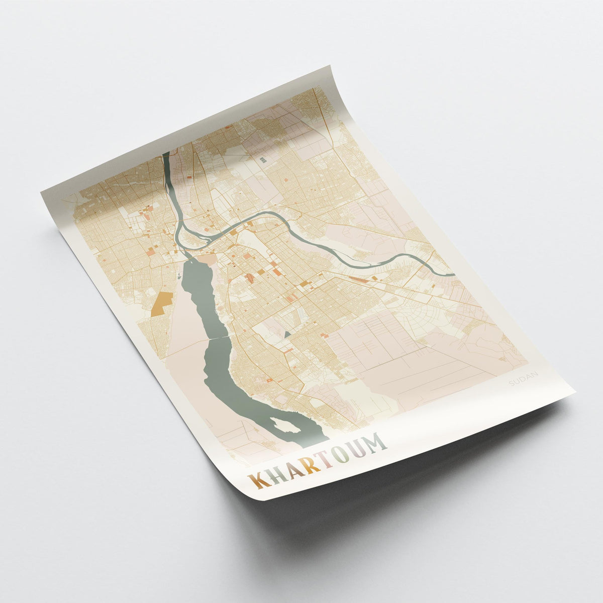 khartoum, sudan map poster - image 4