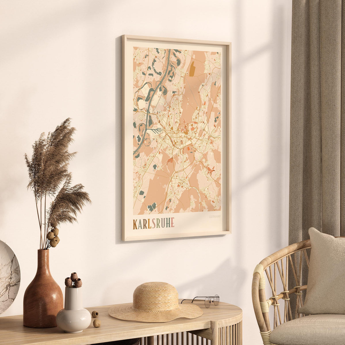 karlsruhe germany map poster - image 2