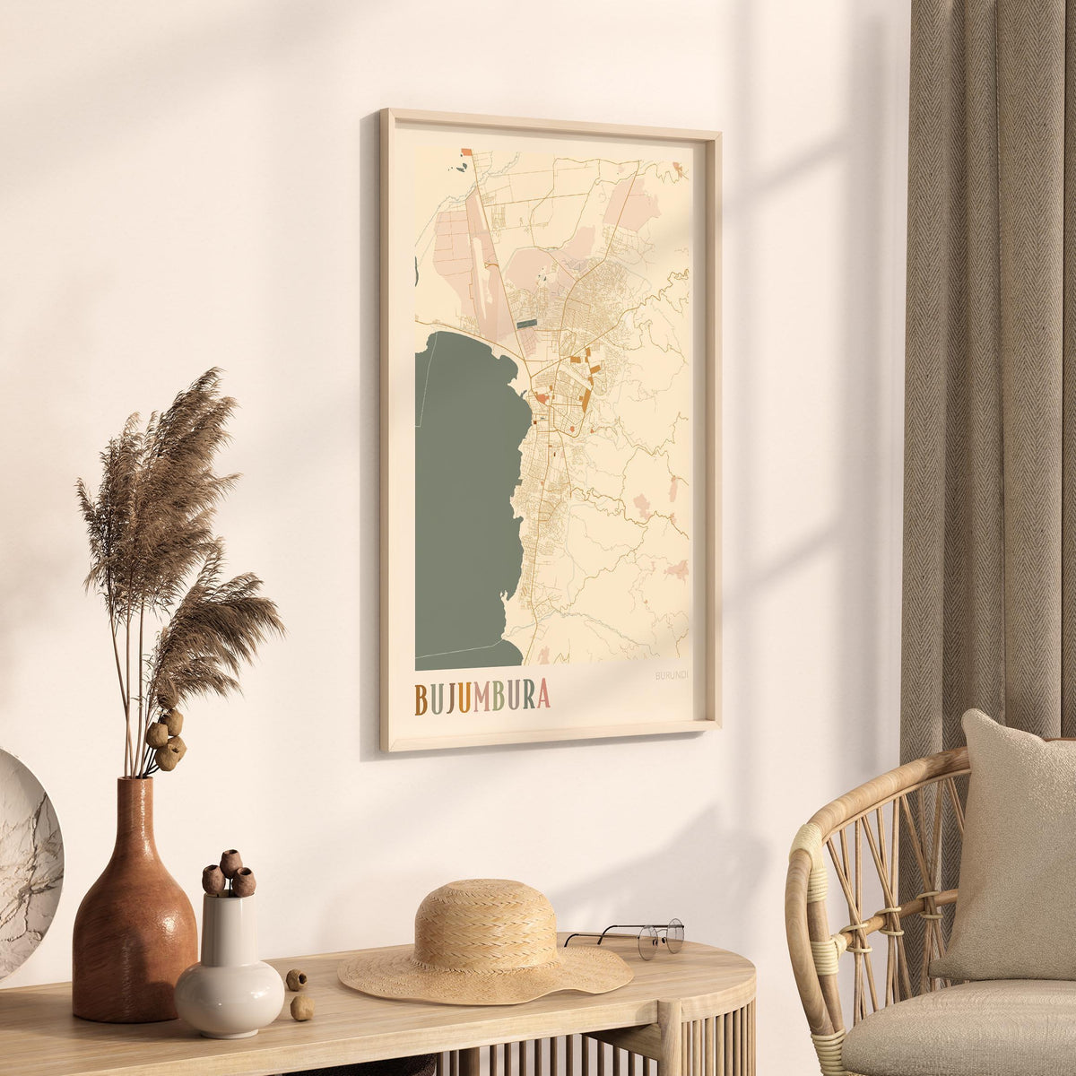 bujumbura, burundi map poster - image 2