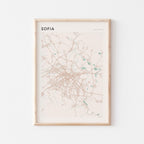 sofia bulgaria map poster - image 1