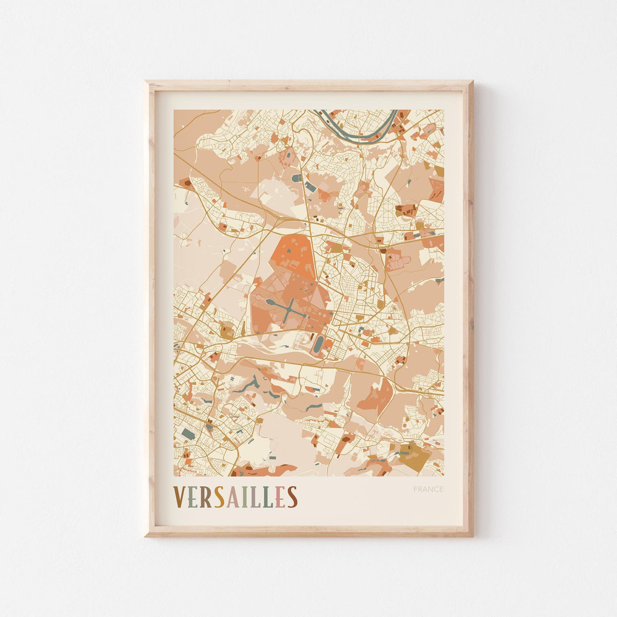versailles france map poster - image 1