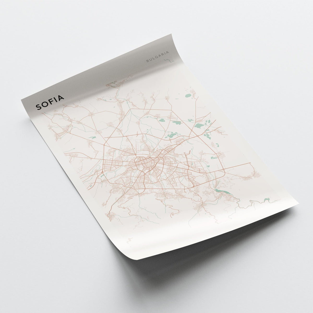 sofia bulgaria map poster - image 4