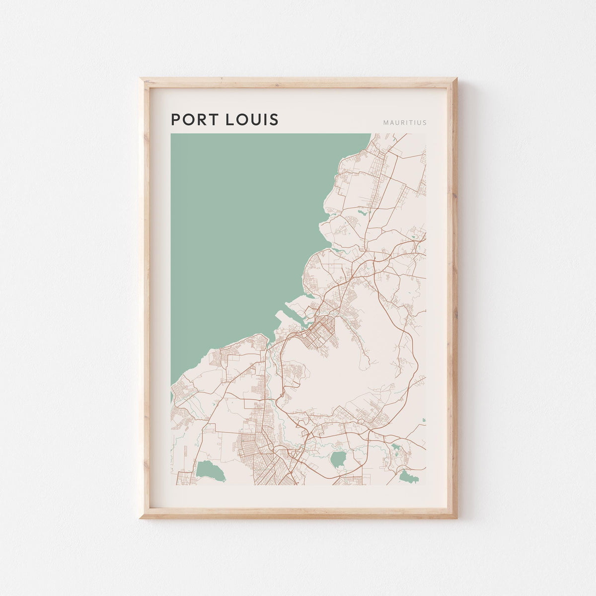 port louis, mauritius map poster - image 1