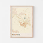 ashgabat, turkmenistan map poster - image 1