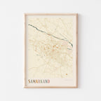 samarkand, uzbekistan map poster - image 1