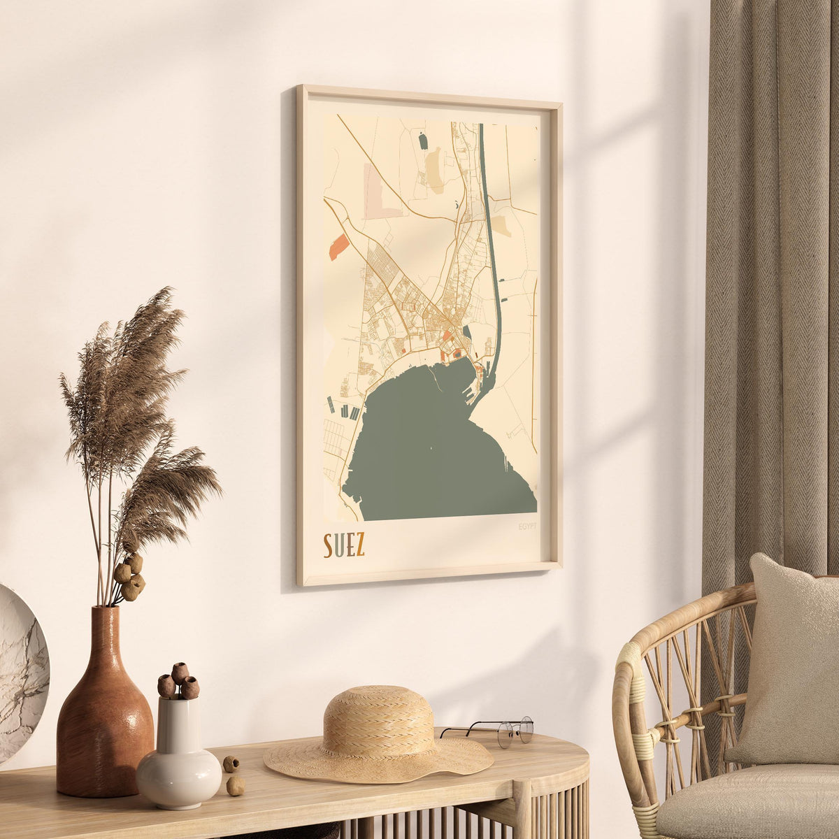 suez, egypt map poster - image 2