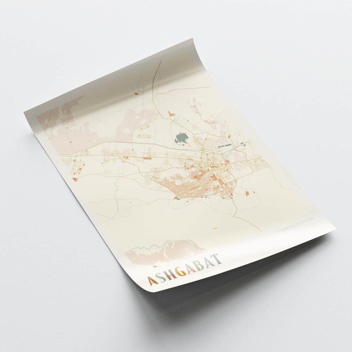 ashgabat, turkmenistan map poster - image 4