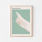 oranjestad, aruba map poster - image 1