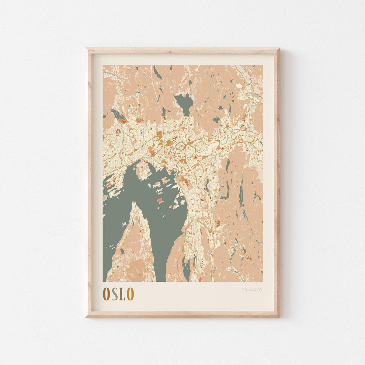 oslo norway map poster - image 1