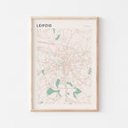 leipzig germany map poster - image 1