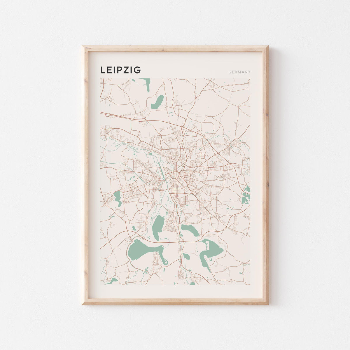 leipzig germany map poster - image 1