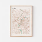 lyon france map poster - image 1