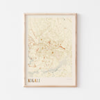 kigali, rwanda map poster - image 1