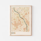 bonn germany map poster - image 1