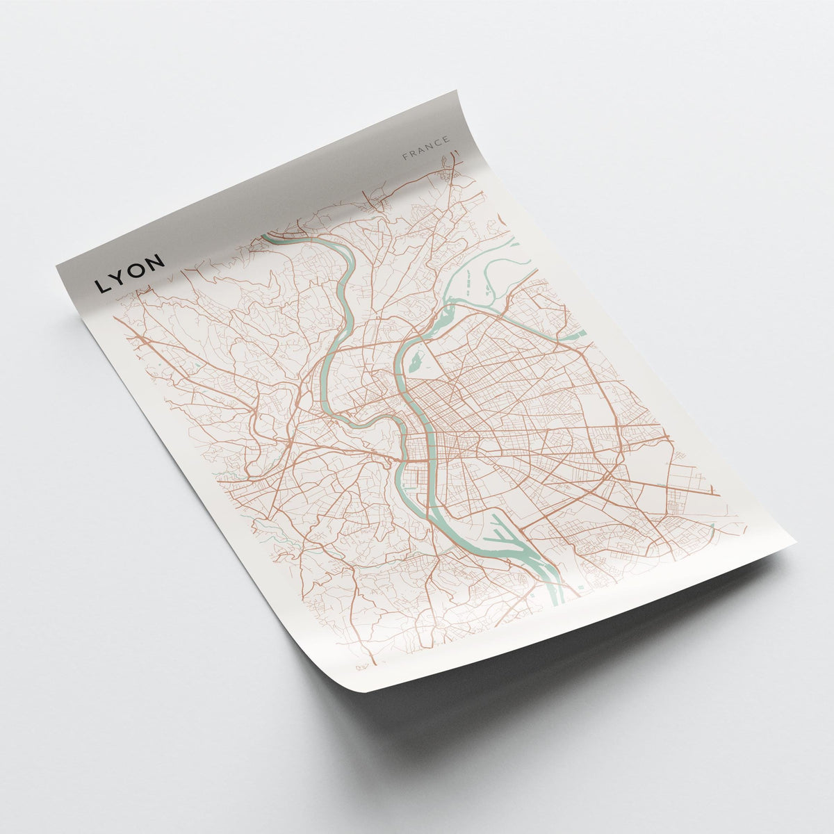 lyon france map poster - image 4