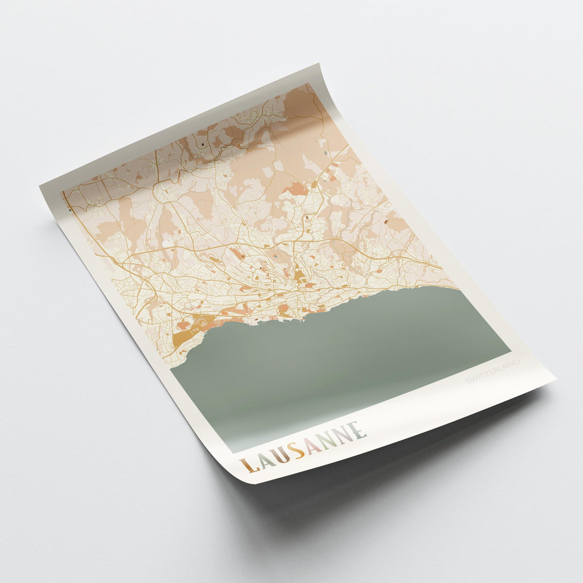 lausanne switzerland map poster - image 4
