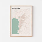 bujumbura, burundi map poster - image 1