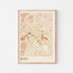 dijon france map poster - image 1