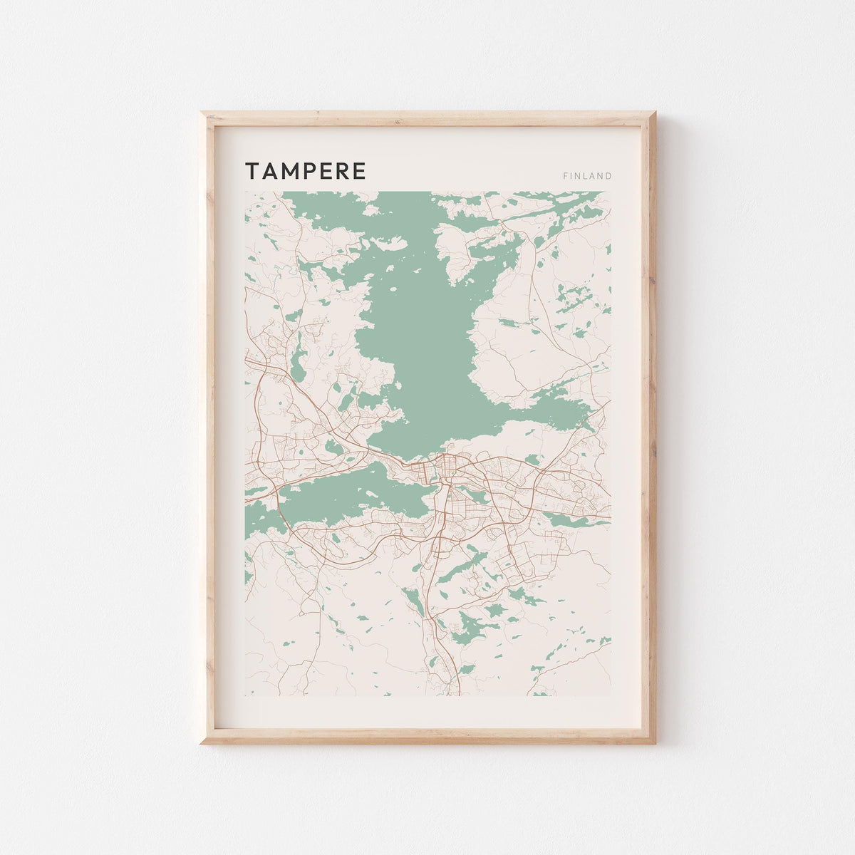 tampere finland map poster - image 1