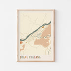 luang prabang, laos map poster - image 1