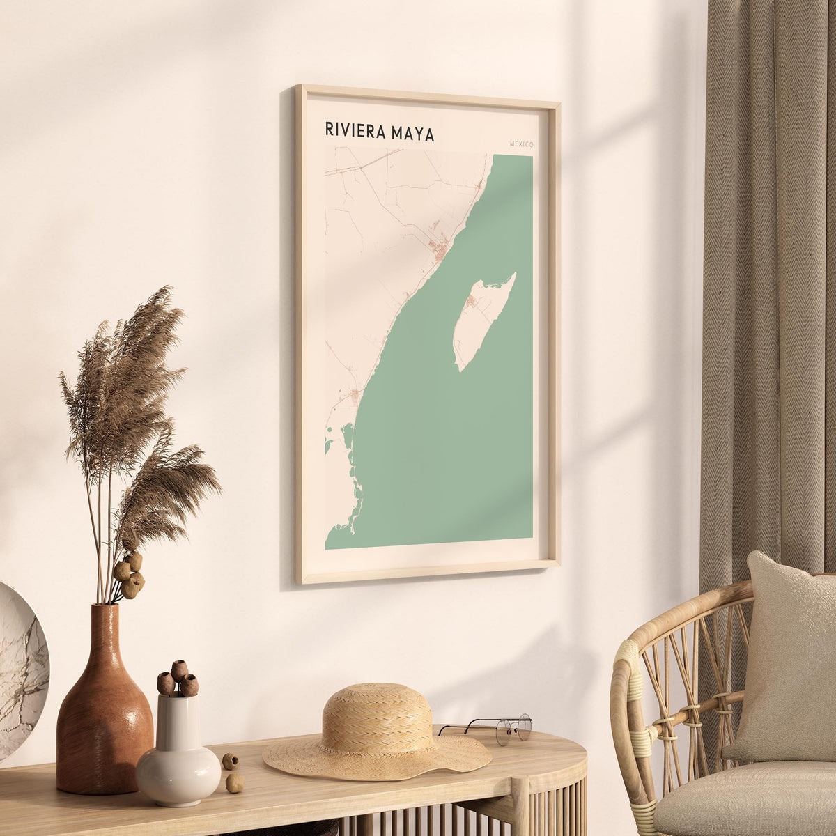 riviera maya, mexico map poster - image 2