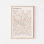 birmingham, united kingdom map poster - image 1