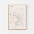 omsk russia map poster - image 1
