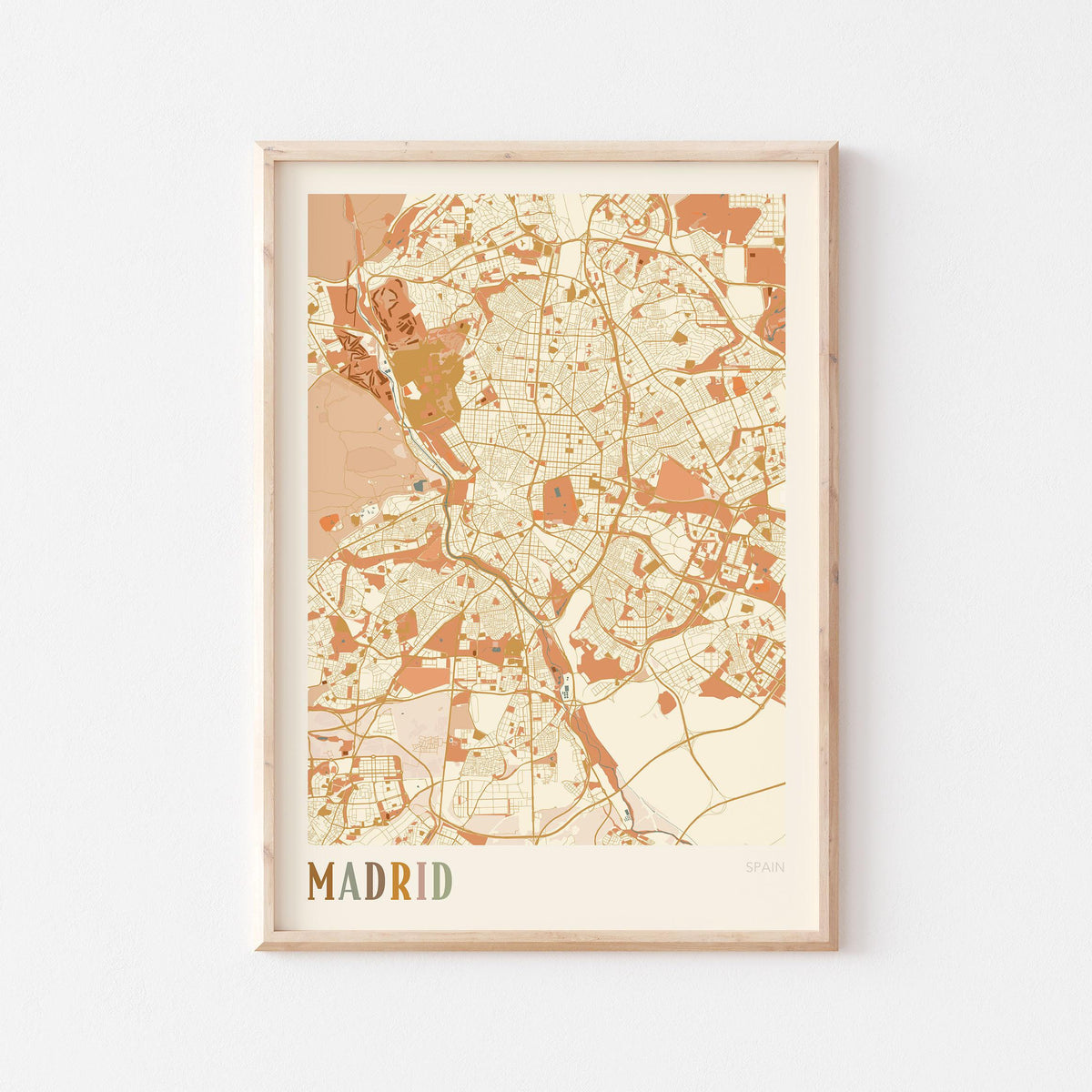 madrid spain map poster - image 1