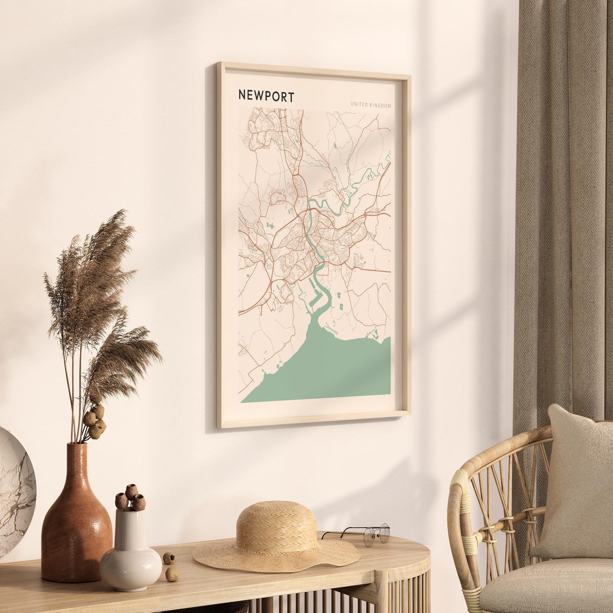 newport, united kingdom map poster - image 2